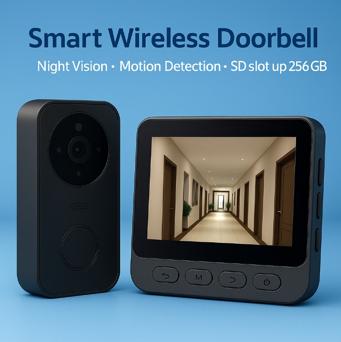 Sonnette vidéo avec vision nocturne et détection de mouvement
