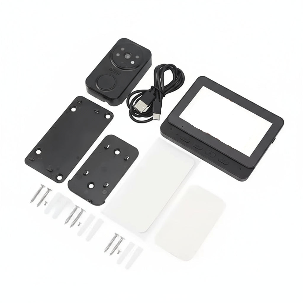 Wireless Video Doorbell Camera Bundle, Smart Security Camera with Night Vision, 2.4G Wifi, HD, Motion Detection, Cloud Storage
